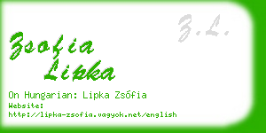 zsofia lipka business card